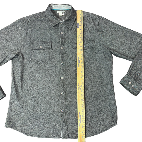 Carbon 2 Cobalt Black Denim Long Sleeve Button Up Shirt Jacket Men's Size Medium - Picture 7 of 15